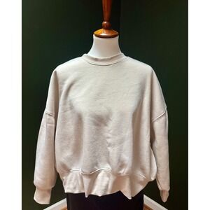 ebb & flow Pullover Sweatshirt Ribbed Trim‎ Relaxed Fit Women's L